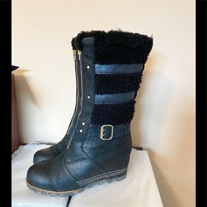 sorel helen wedge holiday boot
